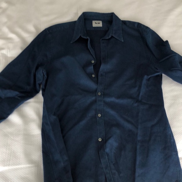 ACNE STUDIOS textured blue shirt. Size 54 Euro - Picture 3 of 3